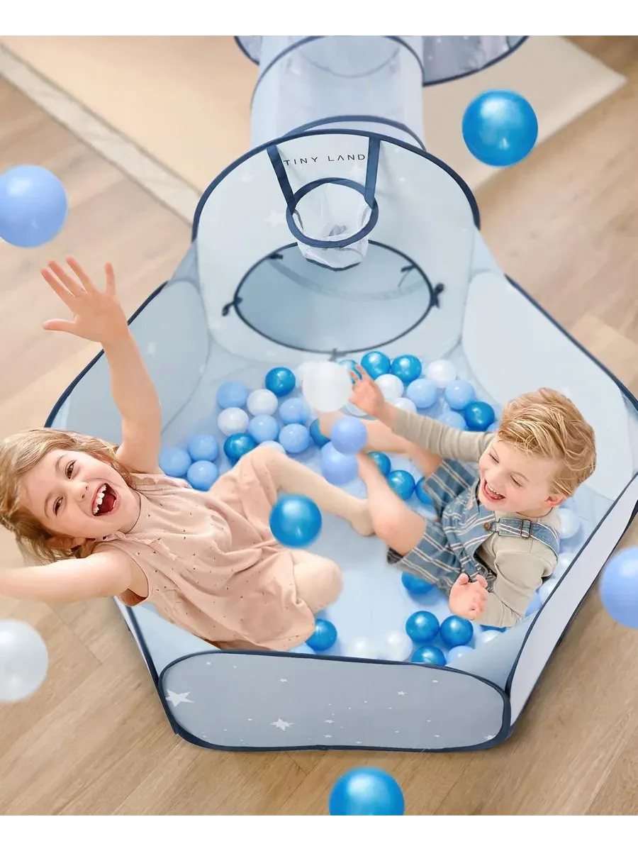 Набор синих шариков Blue Ocean Balls, 200 штук - идеально подходит для игровых туннелей, раскладных — изображение 2 из 8