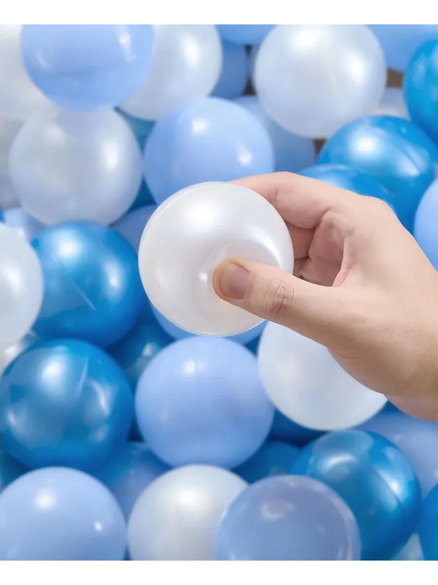 Набор синих шариков Blue Ocean Balls, 200 штук - идеально подходит для игровых туннелей, раскладных — изображение 3 из 8