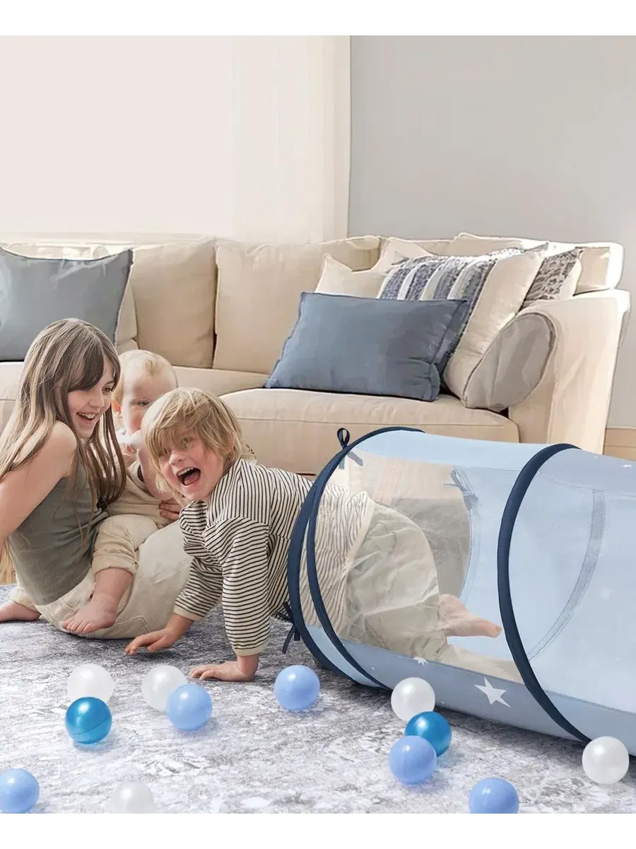 Набор синих шариков Blue Ocean Balls, 200 штук - идеально подходит для игровых туннелей, раскладных — изображение 5 из 8