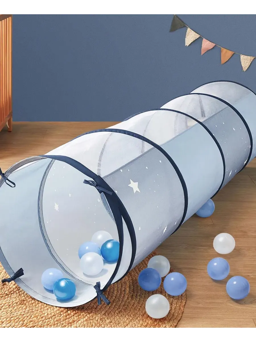 Набор синих шариков Blue Ocean Balls, 200 штук - идеально подходит для игровых туннелей, раскладных — изображение 7 из 8