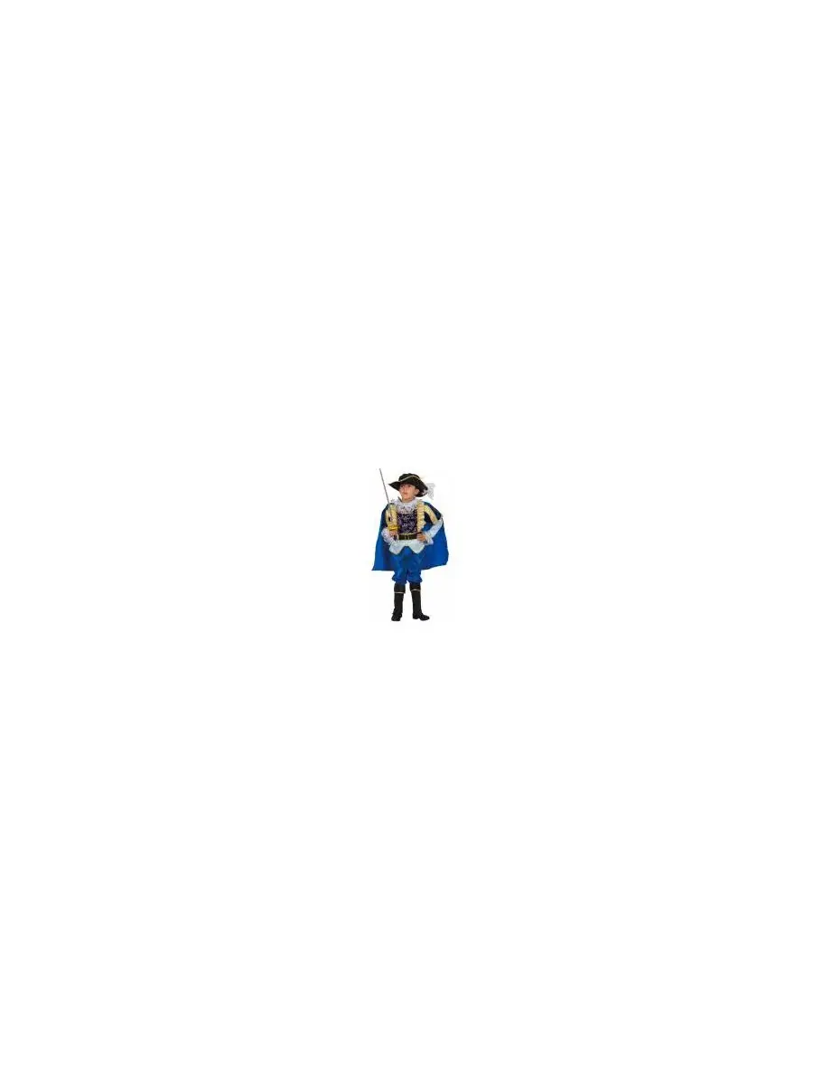 Детский костюм мушкетера Dress Up America — изображение 4 из 5, синий/золотистый