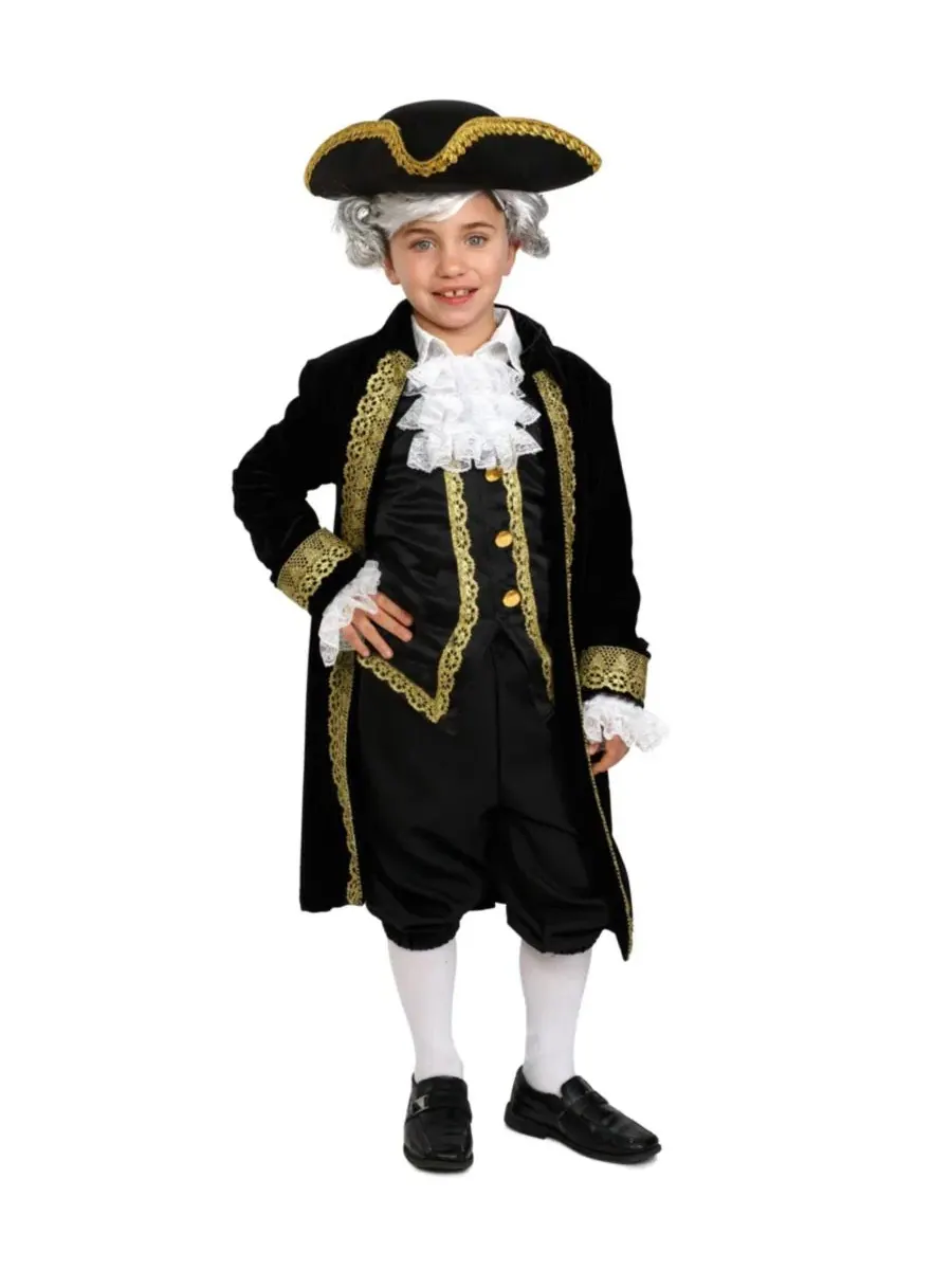 Костюм исторический Colonial с жилетом и жабо Dress Up America