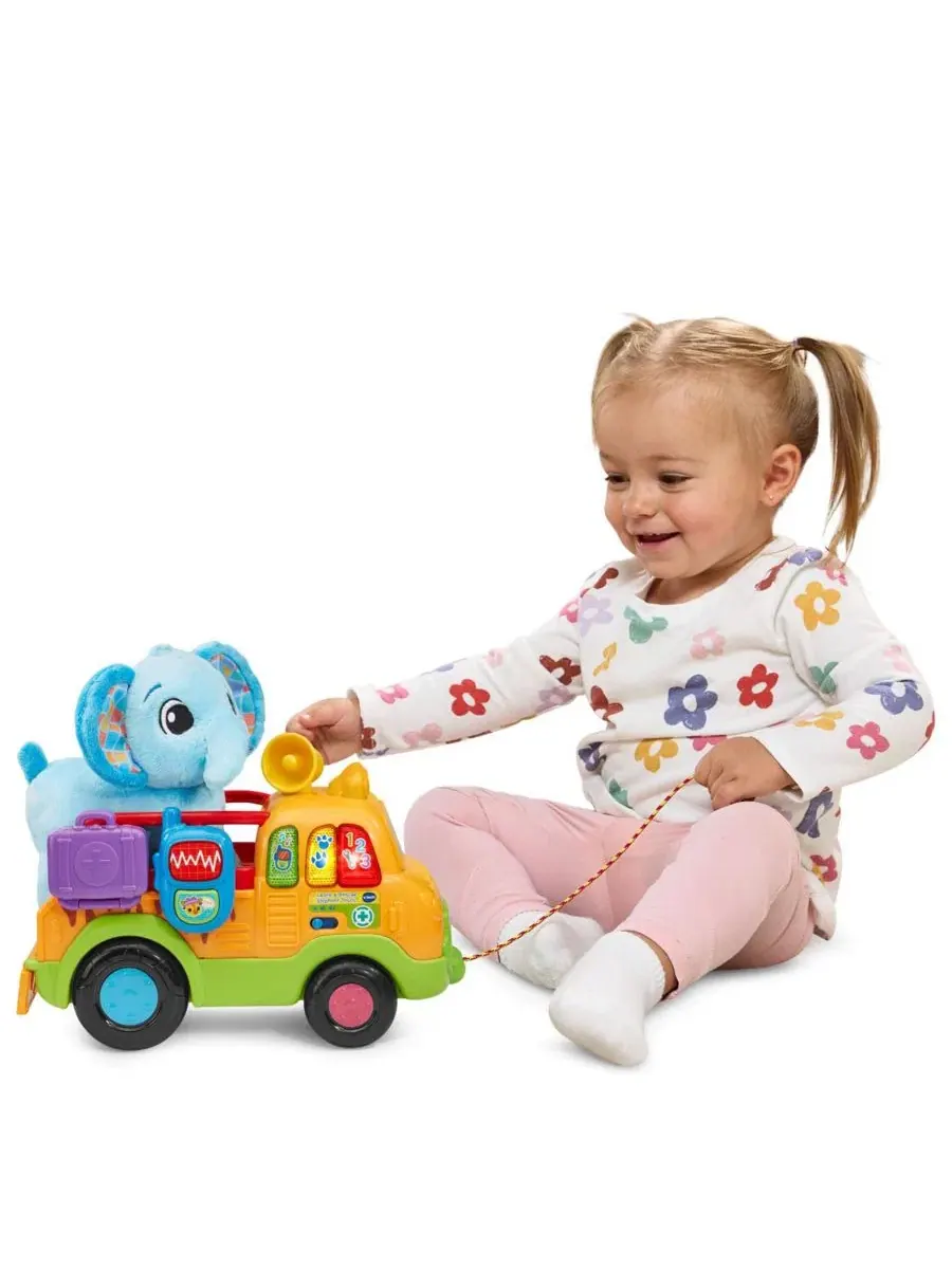Обучающая игрушка-грузовик VTech с плюшевым слоном, модель Learn and Rescue Elephant Truck — изображение 2 из 4, нет цвета