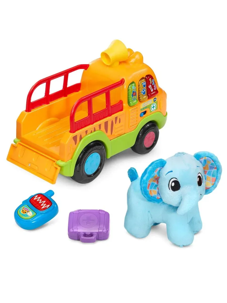 Обучающая игрушка-грузовик VTech с плюшевым слоном, модель Learn and Rescue Elephant Truck — изображение 3 из 4, нет цвета