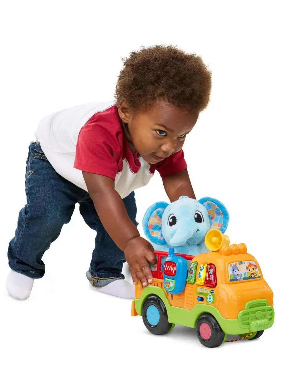 Обучающая игрушка-грузовик VTech с плюшевым слоном, модель Learn and Rescue Elephant Truck — изображение 4 из 4, нет цвета