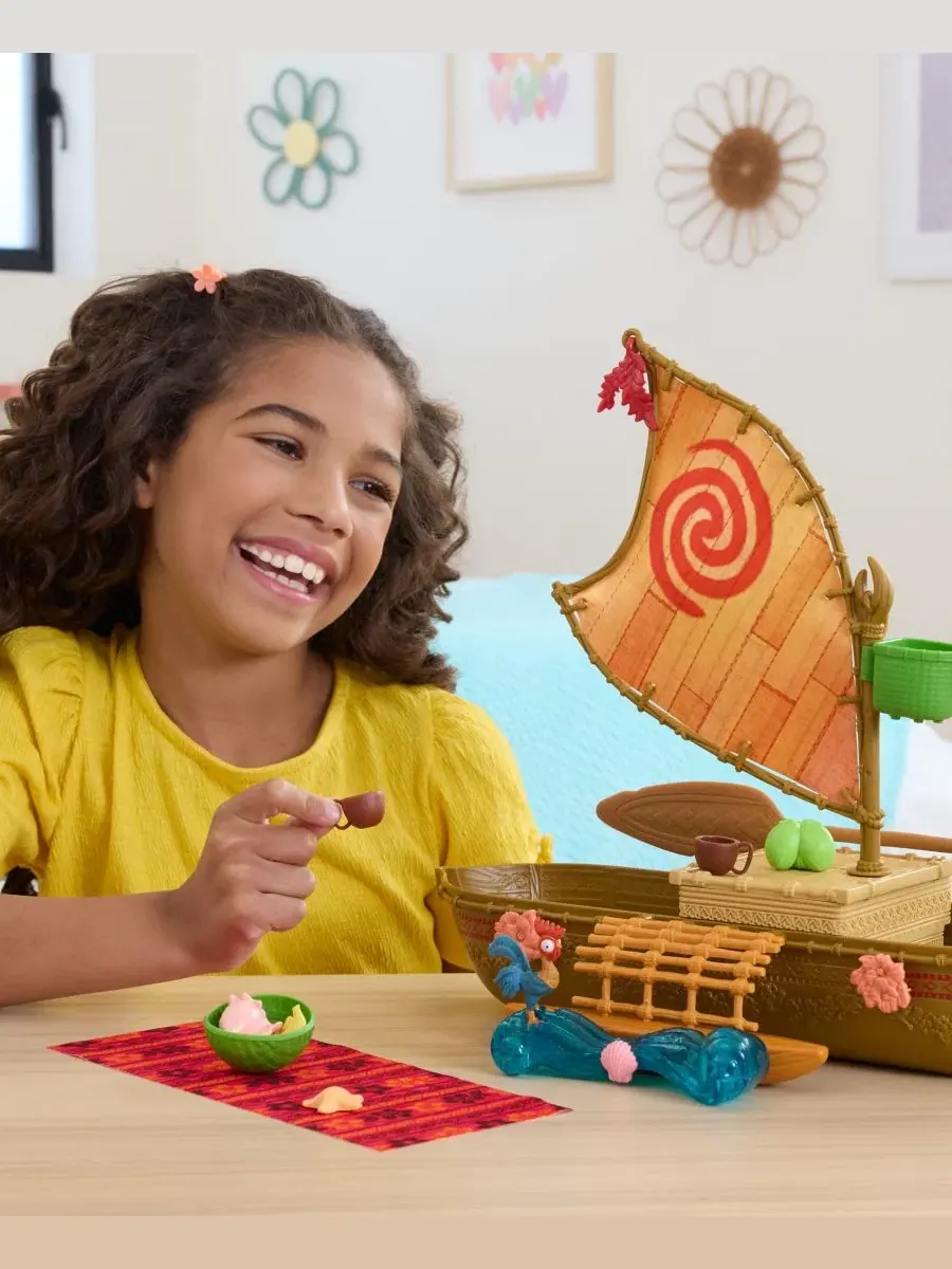 Каноэ с фигуркой Хейхей Disney Princess Moana, Ages 3+ Disney Princess — изображение 3 из 6, нет цвета