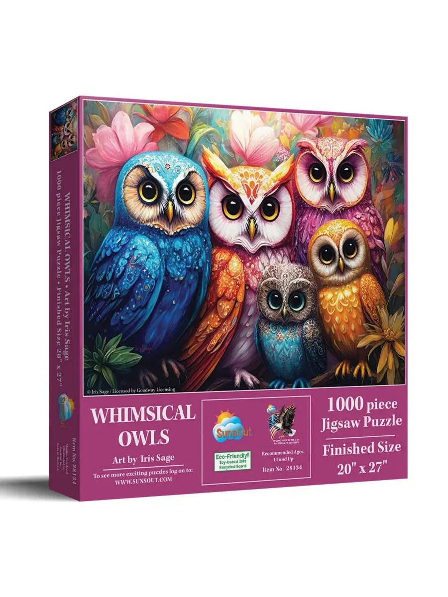 Пазл 1000 элементов Whimsical Owls SunsOut