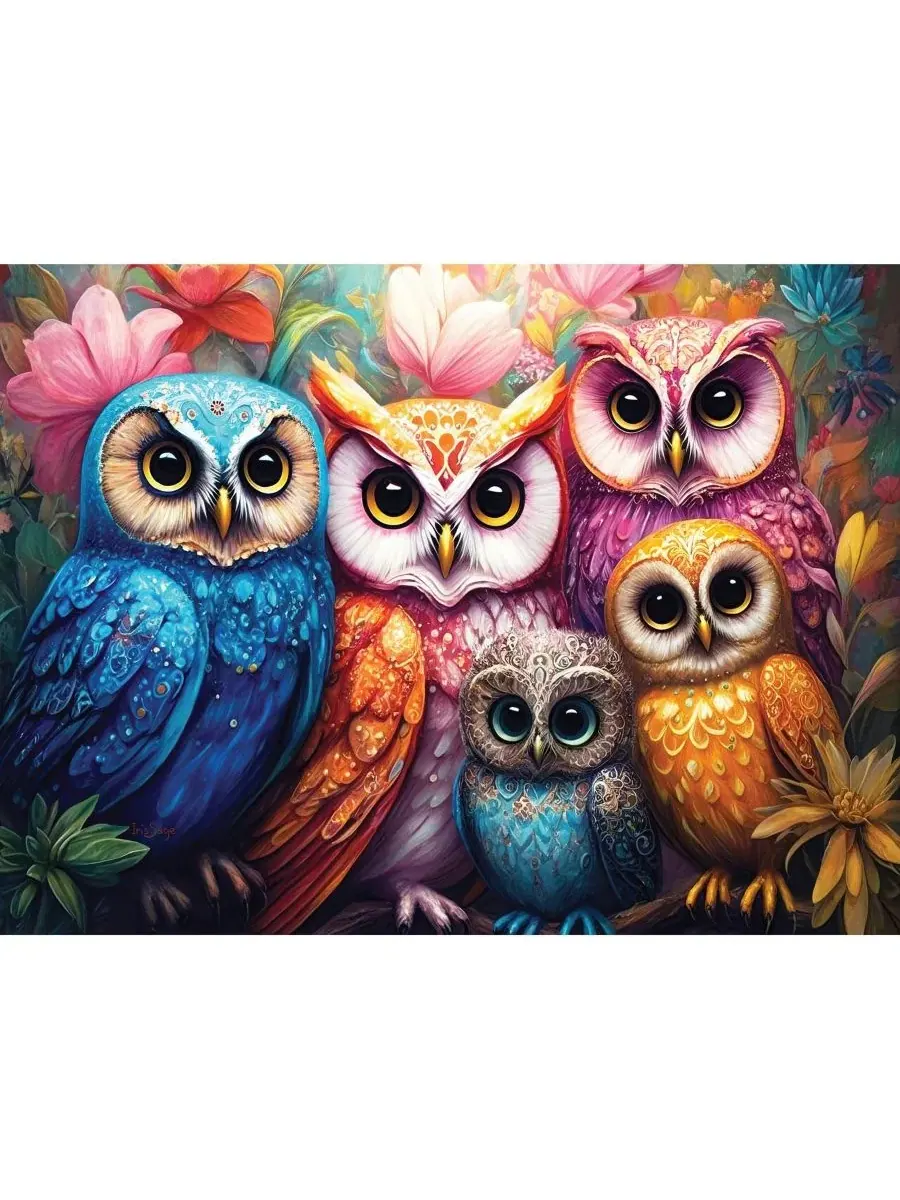 Пазл 1000 элементов Whimsical Owls SunsOut — изображение 4 из 5, нет цвета