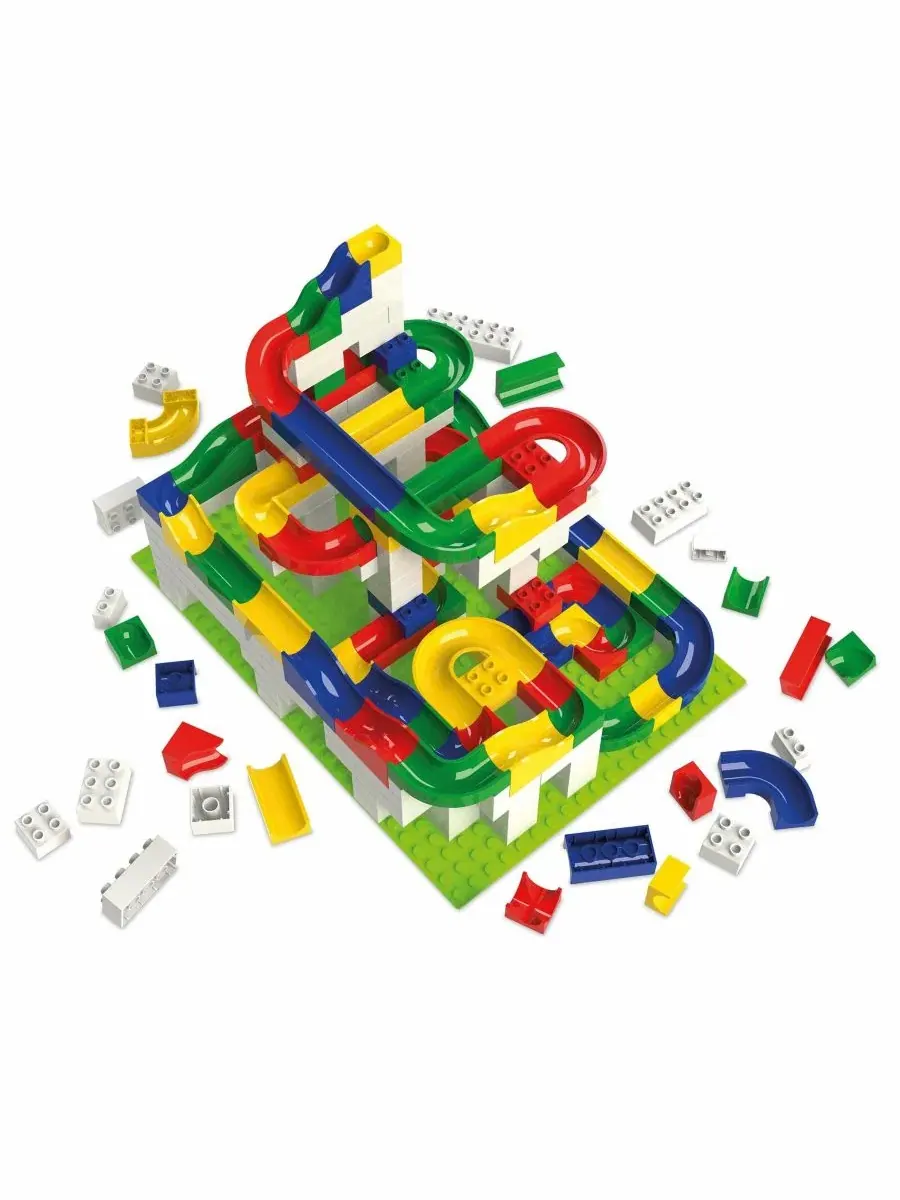 Конструктор для шариков Marble Run 200 деталей, STEM Hubelino — изображение 2 из 3, мульти