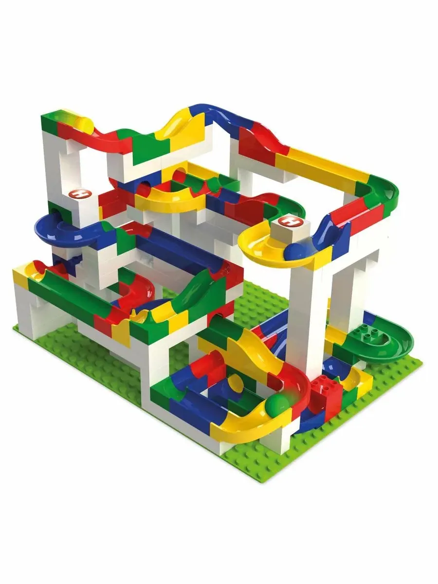 Конструктор для шариков Marble Run 200 деталей, STEM Hubelino — изображение 3 из 3, мульти