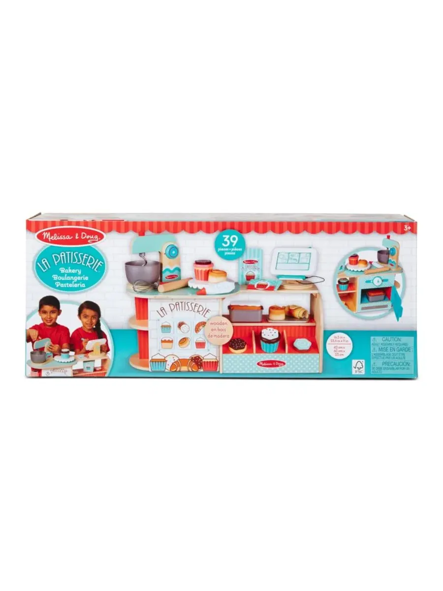 Деревянный набор «Кондитерская La Patisserie», 39 предметов Melissa And Doug — изображение 2 из 6, мульти