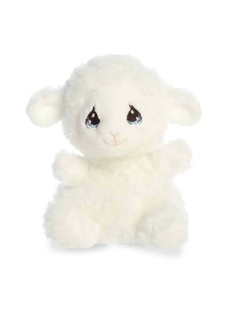 Миниатюрная плюшевая игрушка Луффи, ягненок, из серии Palm Pals Precious Moments, белая, 12,7 см