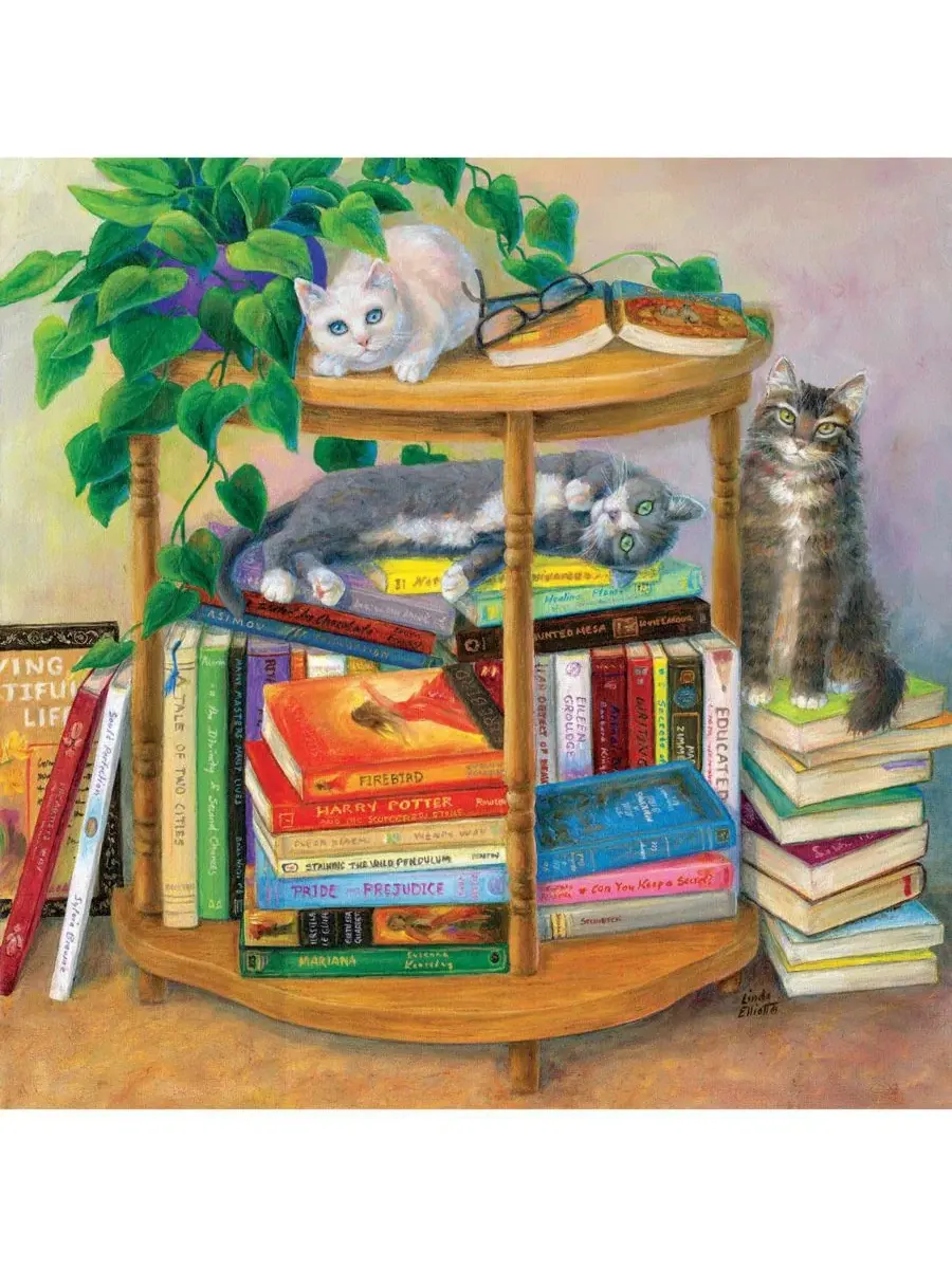 Пазл Bookish из 500 деталей для взрослых Sunsout — изображение 3 из 5, нет цвета
