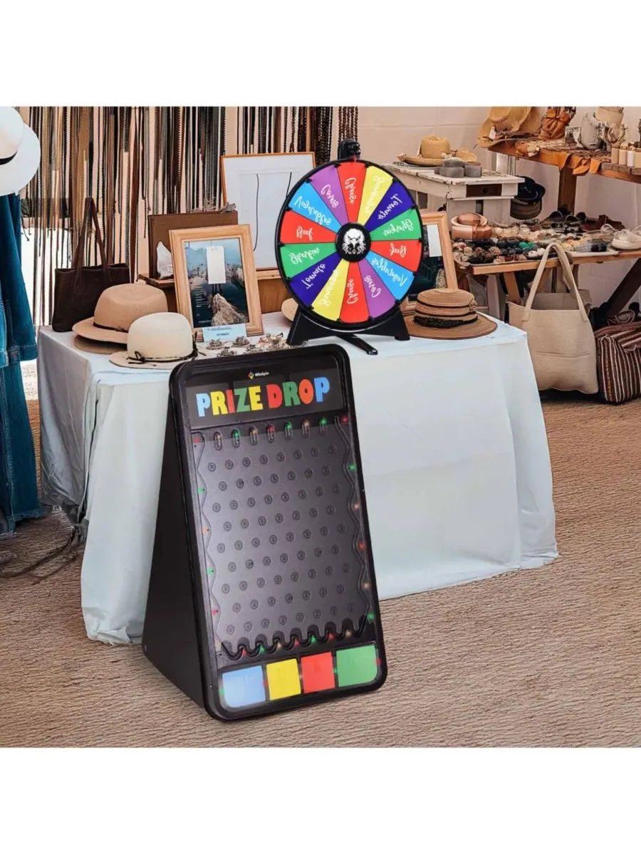 Игровой набор с доской для призов и колесом фортуны с LED-подсветкой, модель Prize Drop WinSpin — изображение 3 из 9