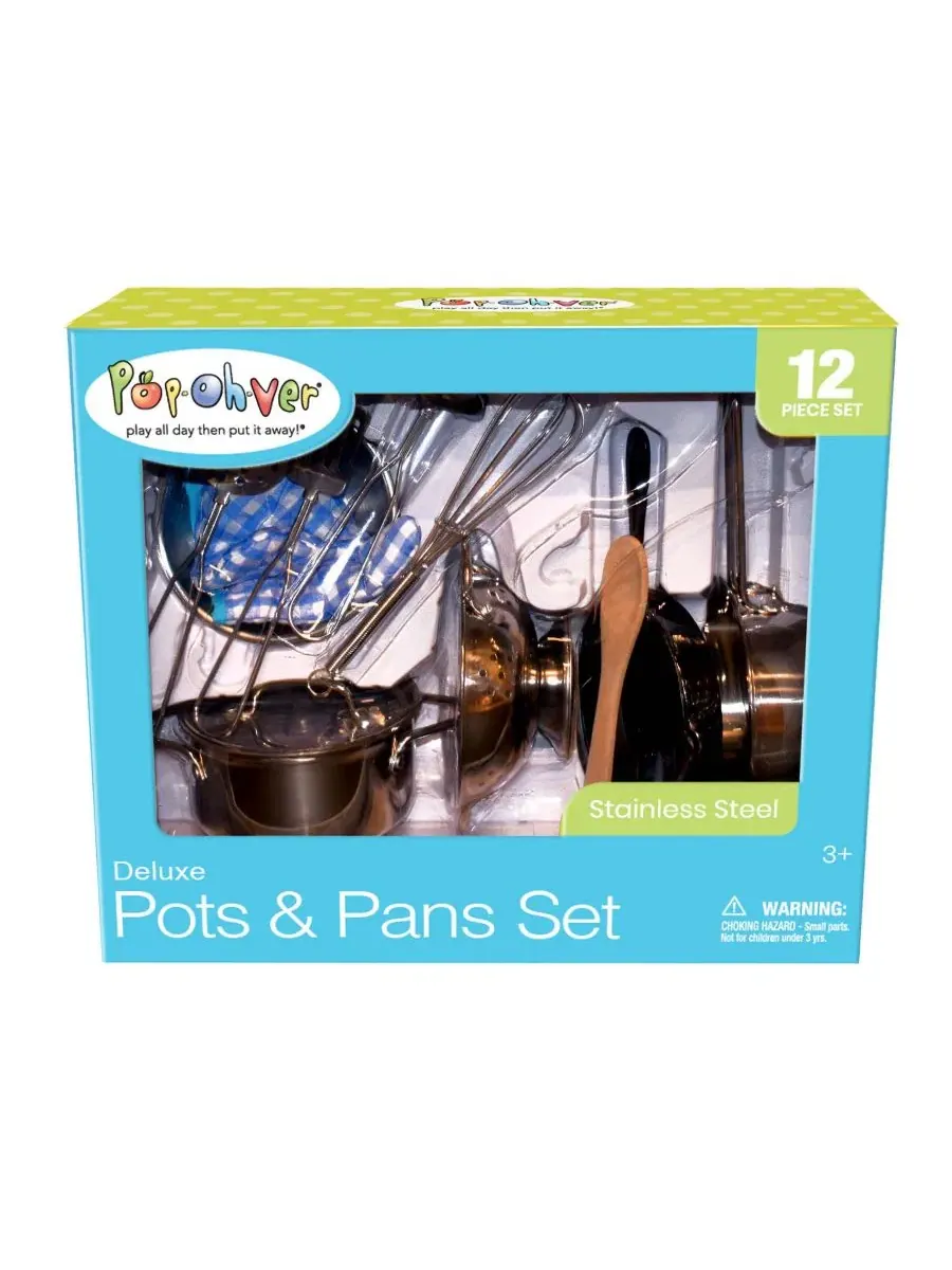 Набор кастрюль и сковород Deluxe Pots Pans, 12 предметов Salus Brands — изображение 3 из 6, мульти