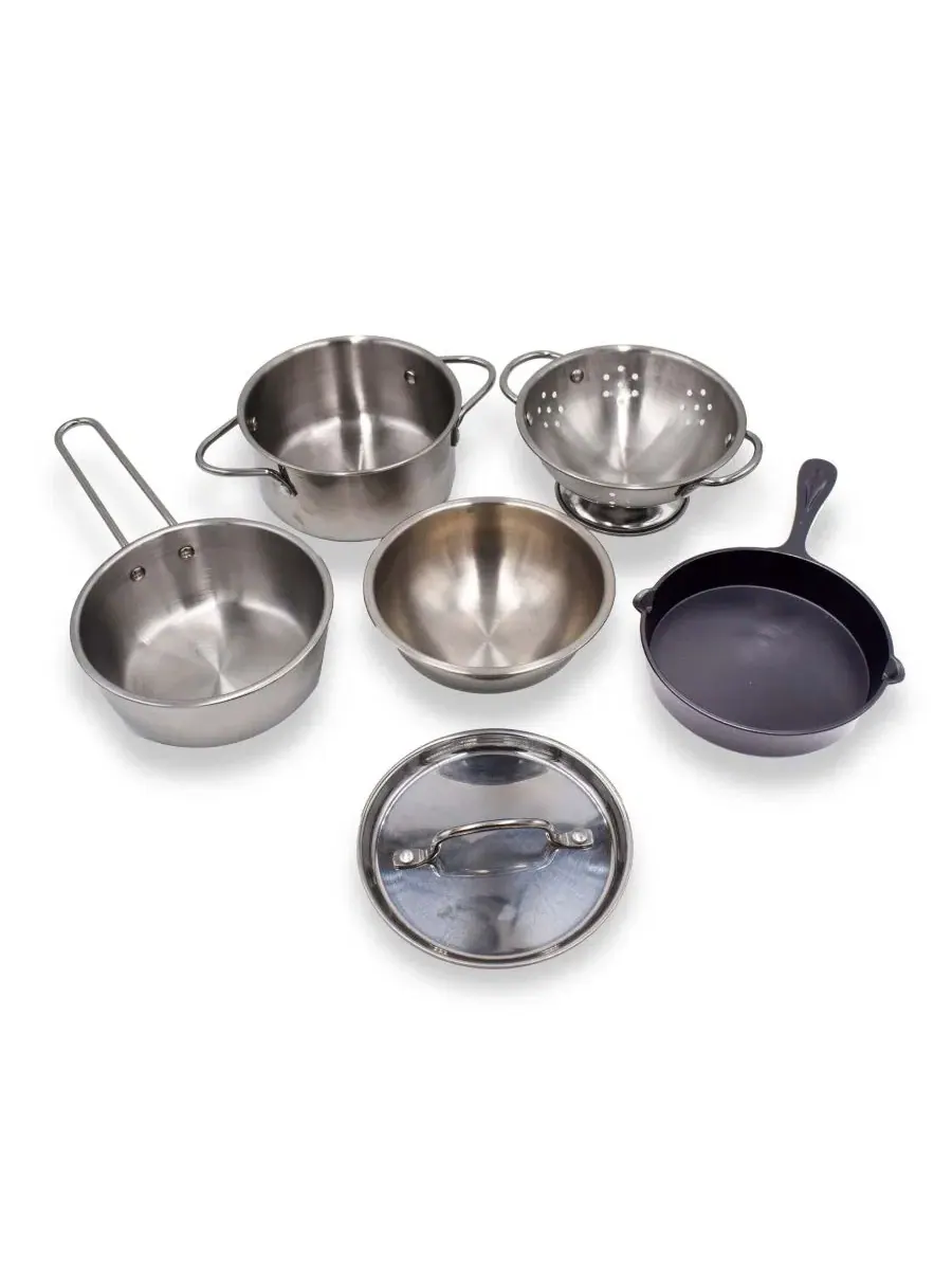 Набор кастрюль и сковород Deluxe Pots Pans, 12 предметов Salus Brands — изображение 5 из 6, мульти