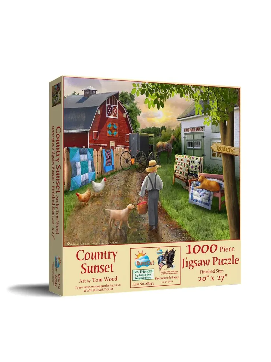 Пазл 1000 деталей Country Sunset SunsOut, 51×69 см
