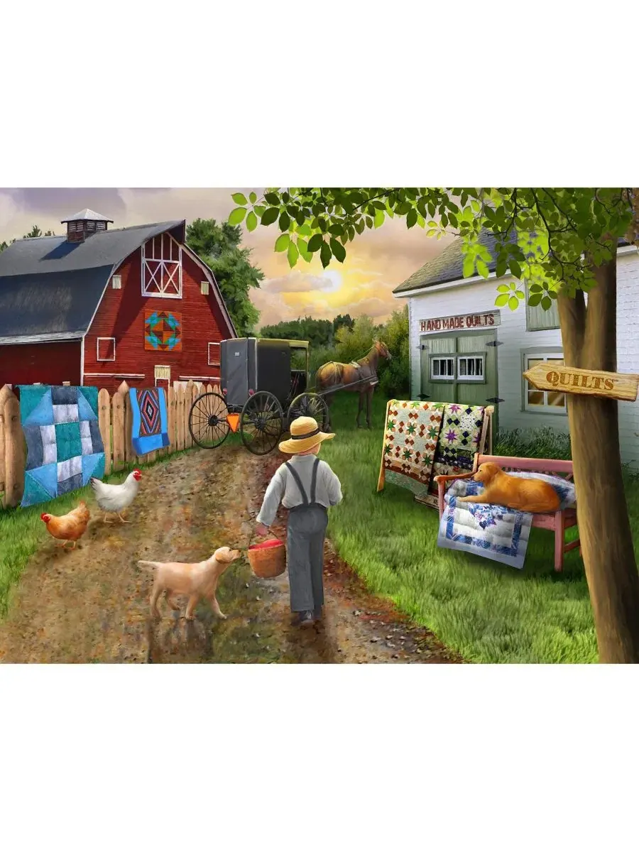 Пазл 1000 деталей Country Sunset SunsOut, 51×69 см — изображение 2 из 5, нет цвета
