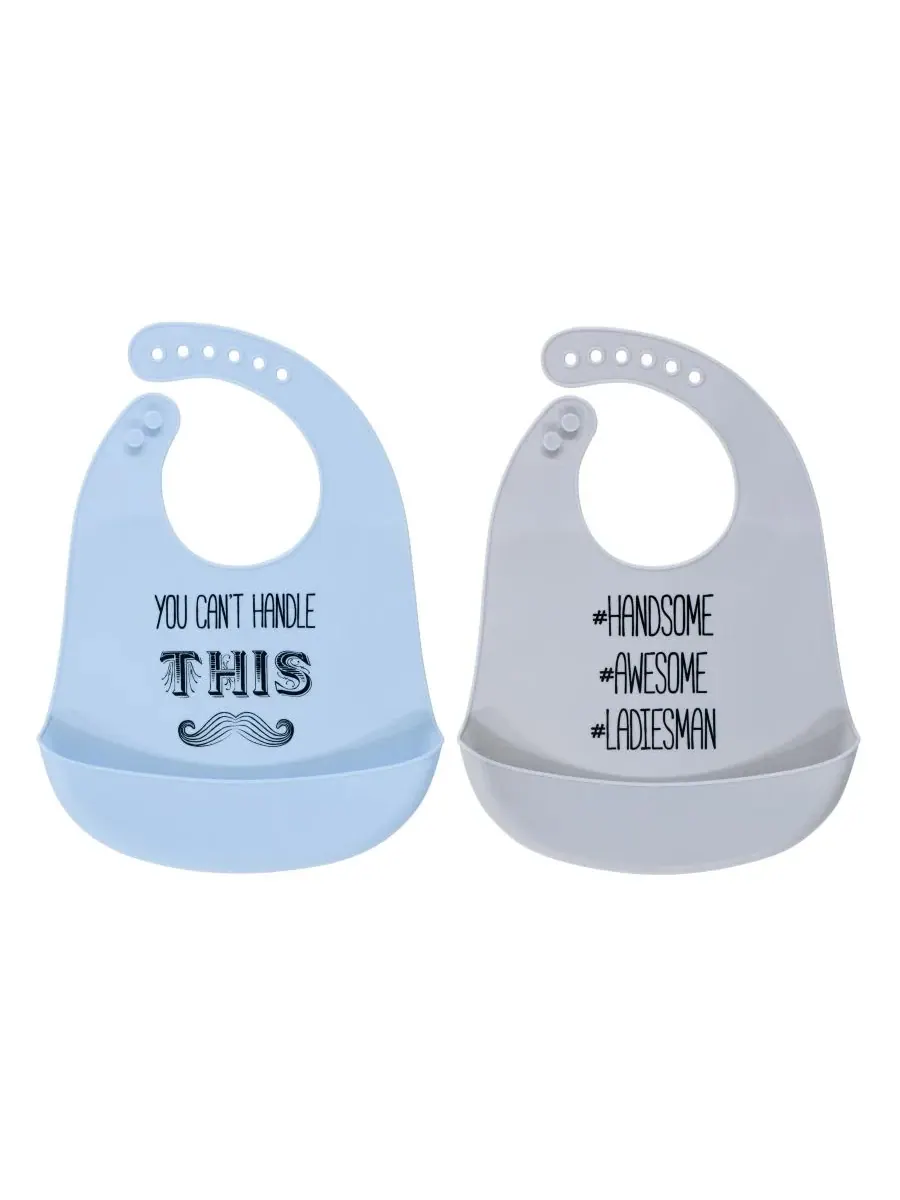 Удобные силиконовые слюнявчики для кормления Hudson Baby