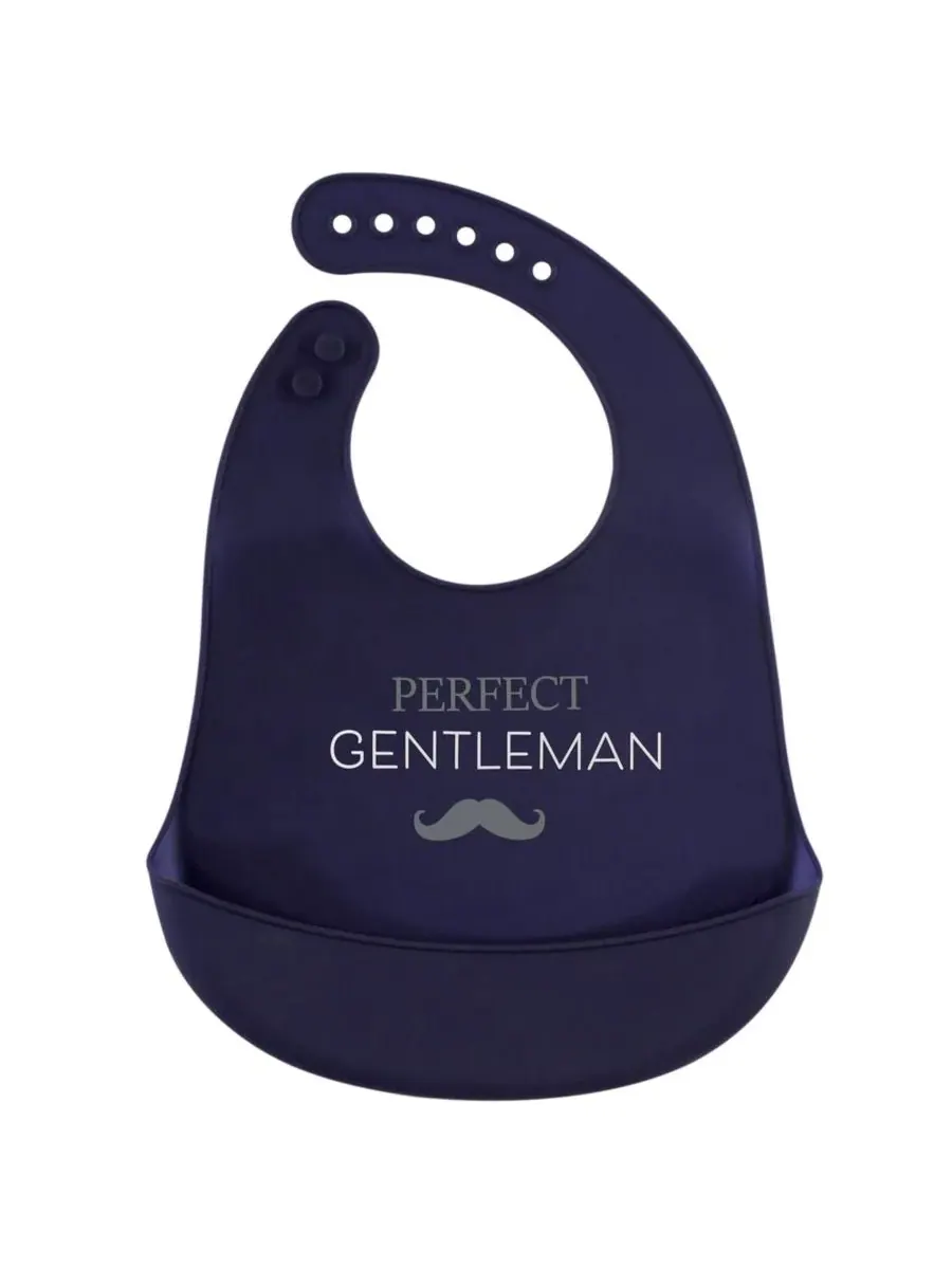 Удобные силиконовые слюнявчики для кормления Hudson Baby, Perfect Gentlemen — изображение 3 из 3