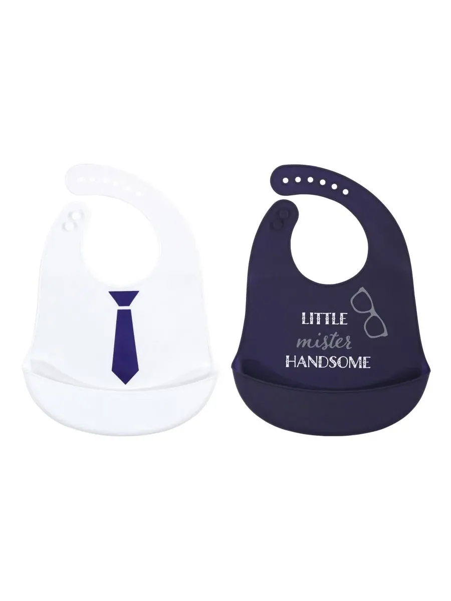 Удобные силиконовые слюнявчики для кормления Hudson Baby, Little Mister Handsome