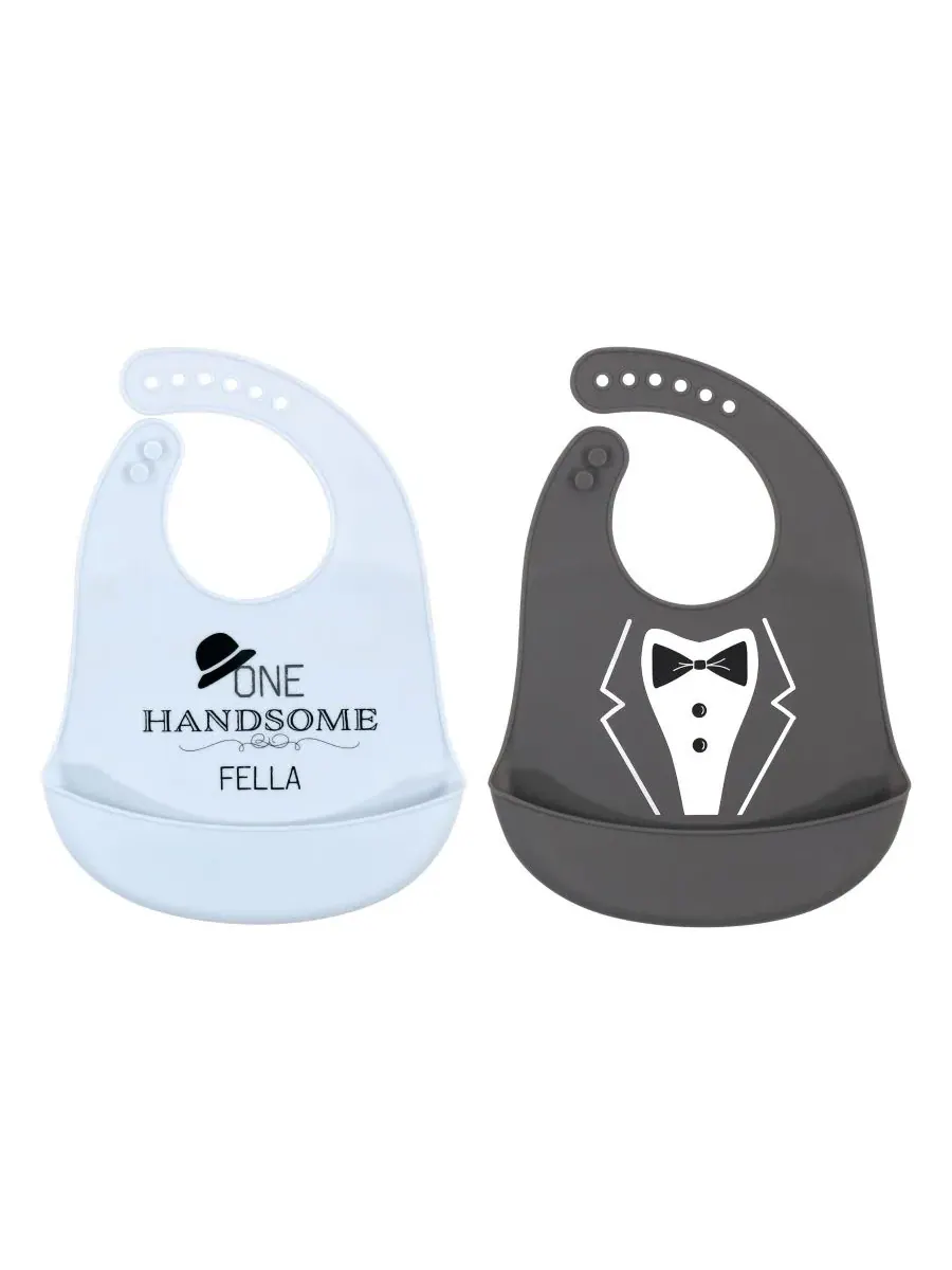 Удобные силиконовые слюнявчики для кормления Hudson Baby, One Handsome Fella