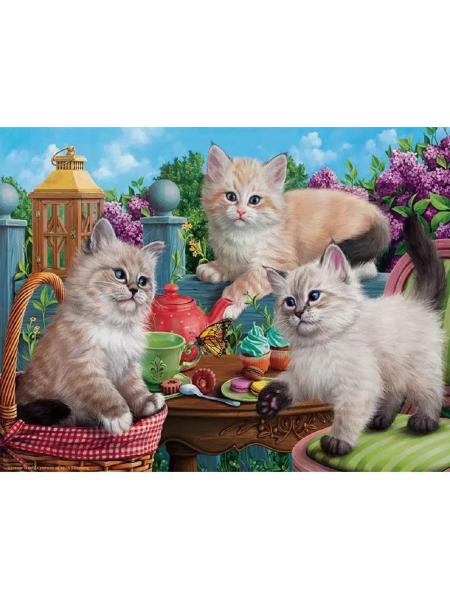 Пазл «Кошачье чаепитие» (500 деталей) для взрослых Sunsout — изображение 3 из 3, нет цвета