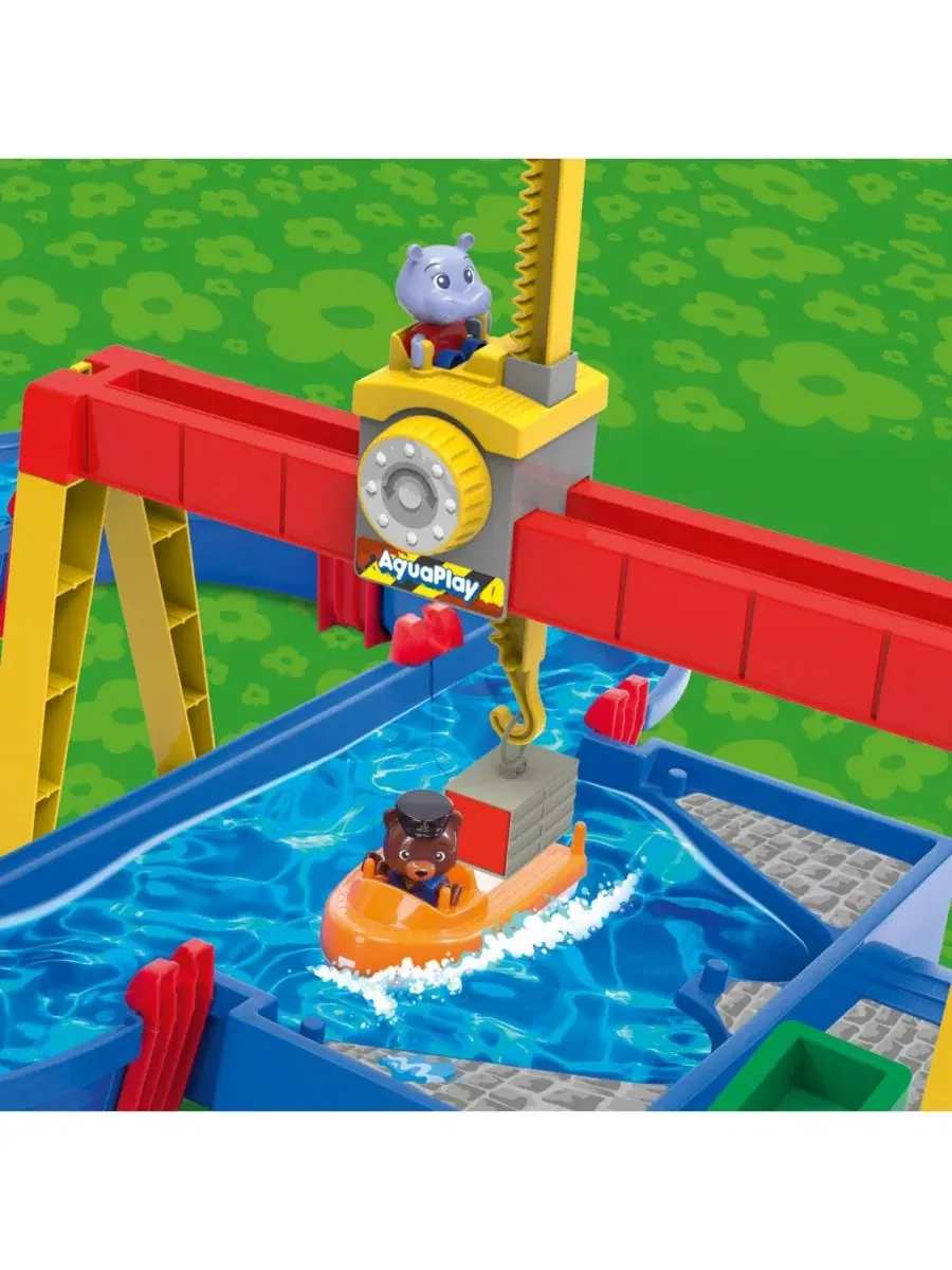 Игровой набор водный Aquaplay Container Port WOWMAZING — изображение 2 из 4, синий