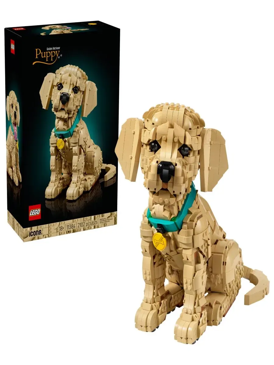 Конструктор LEGO Icons Golden Retriever Puppy, 2102 детали