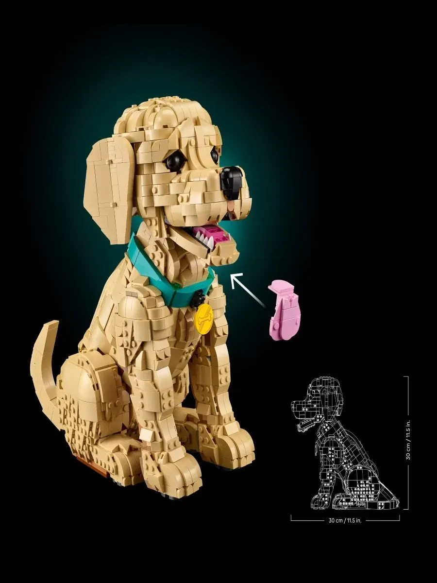 Конструктор LEGO Icons Golden Retriever Puppy, 2102 детали — изображение 3 из 7, нет цвета