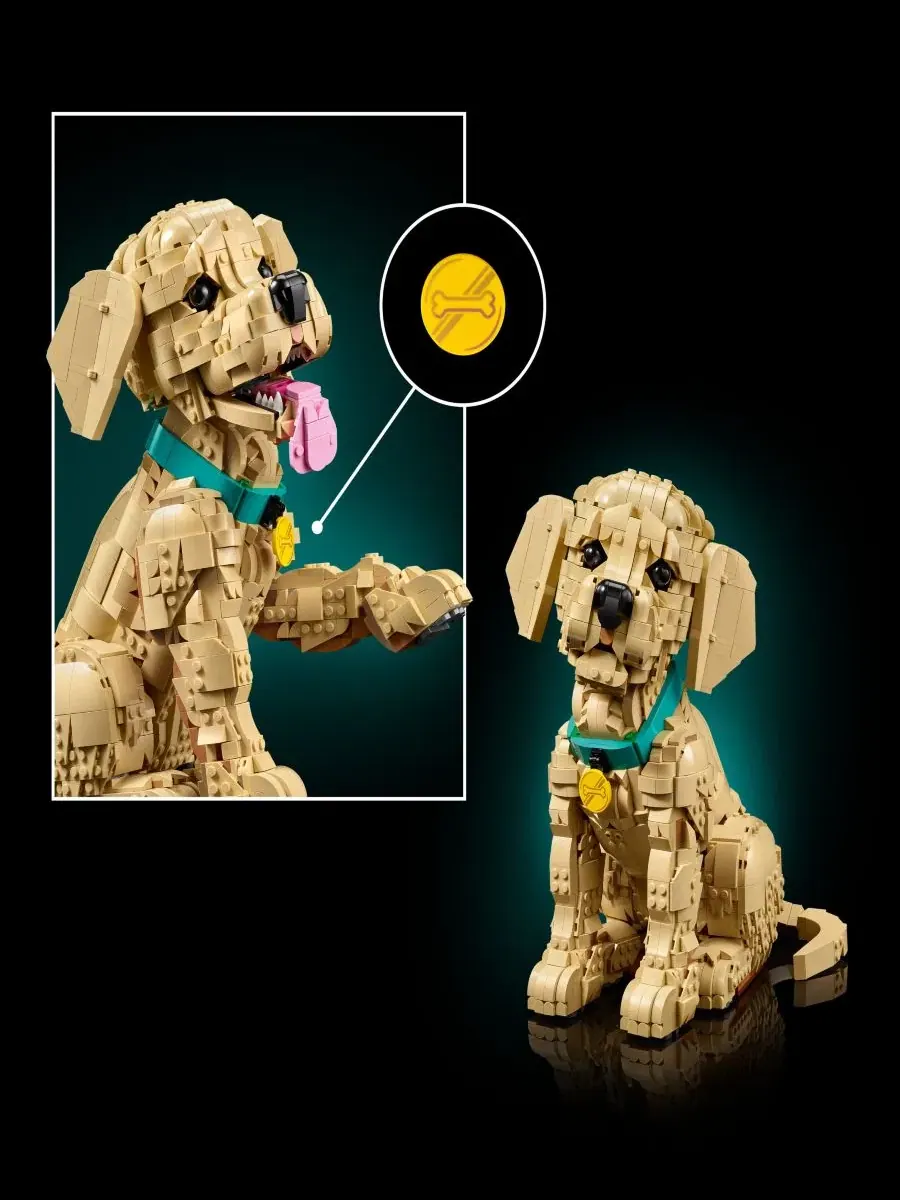 Конструктор LEGO Icons Golden Retriever Puppy, 2102 детали — изображение 4 из 7, нет цвета