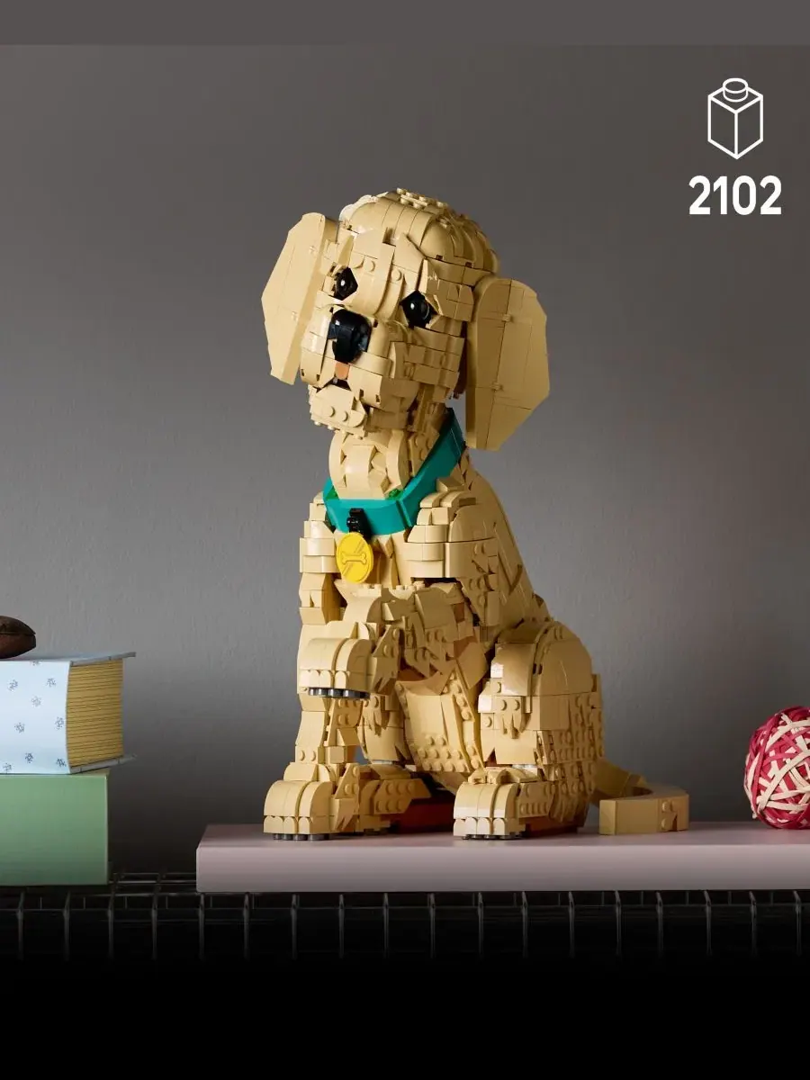 Конструктор LEGO Icons Golden Retriever Puppy, 2102 детали — изображение 6 из 7, нет цвета