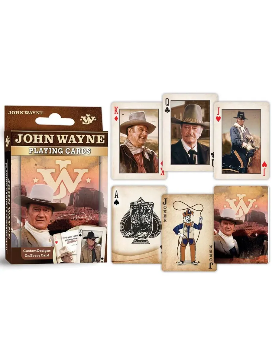Игральные карты MasterPieces John Wayne - колода из 54 карт для взрослых Masterpieces Puzzles — изображение 3 из 3, нет цвета
