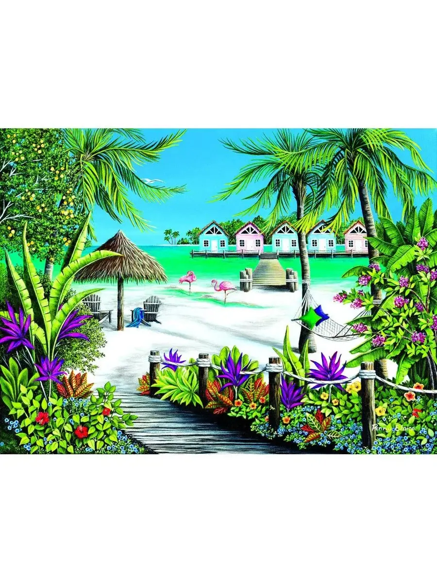 Пазл «Тропический побег» из 500 деталей для взрослых Sunsout — изображение 5 из 5, нет цвета