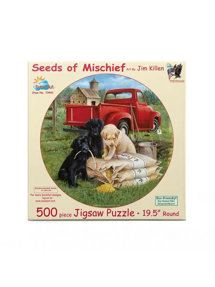 Пазл круглый 500 элементов Seeds of Mischief SunsOut, 50 см — изображение 2 из 5, нет цвета