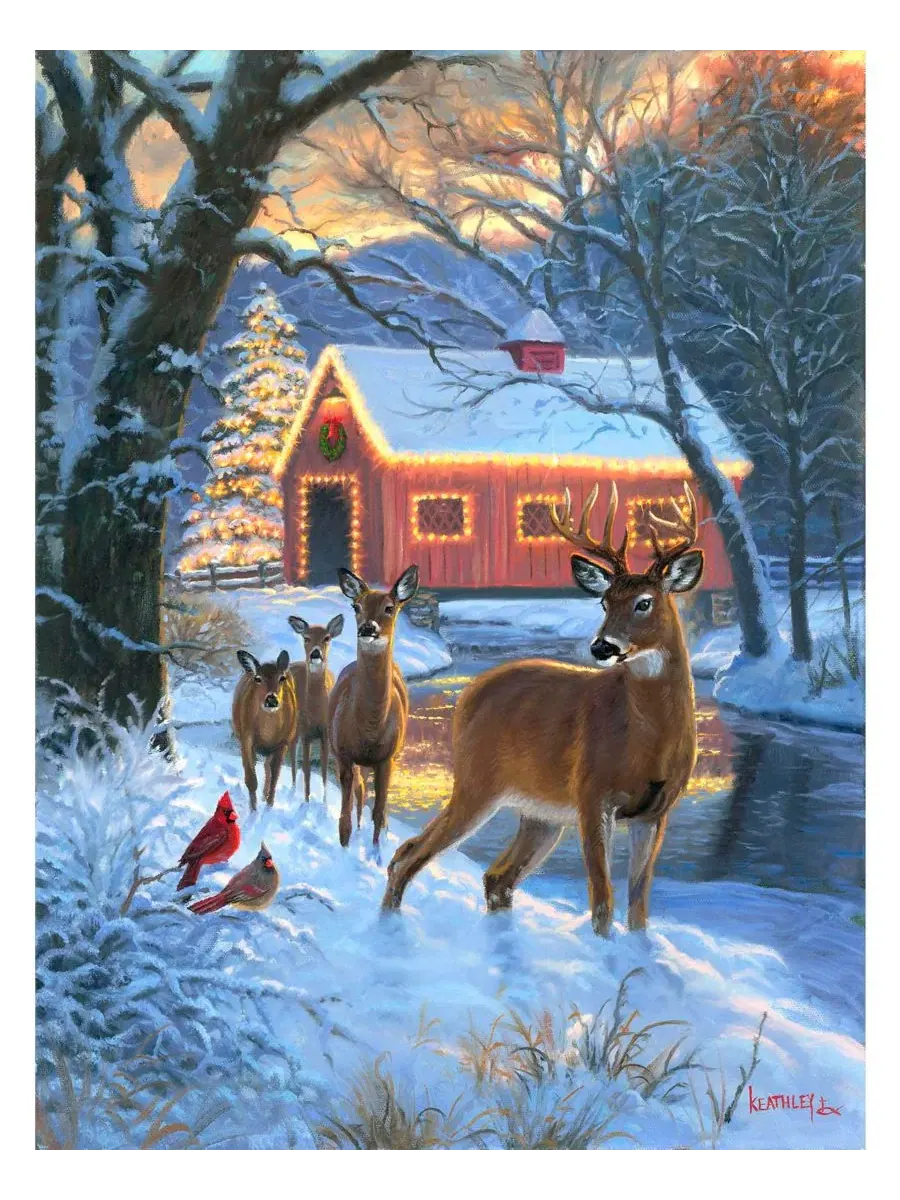Пазл 500 деталей Greeting the Season SunsOut — изображение 3 из 5, нет цвета