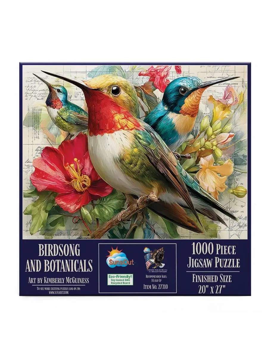 Пазл 1000 элементов Birdsong and Botanicals SunsOut — изображение 2 из 5, нет цвета