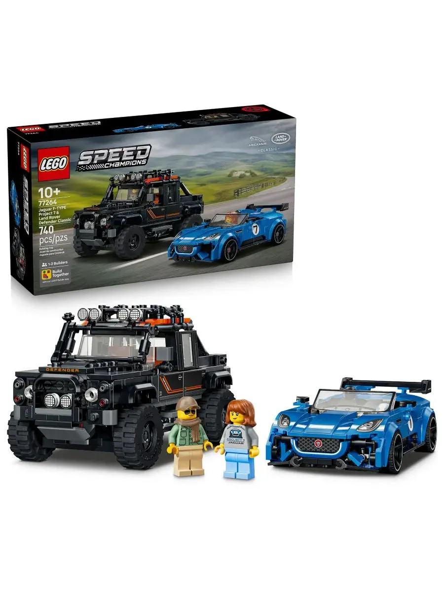 Конструктор LEGO Speed Champions Jaguar Project 7 Land Rover Defender 77264, 740 деталей LEGO