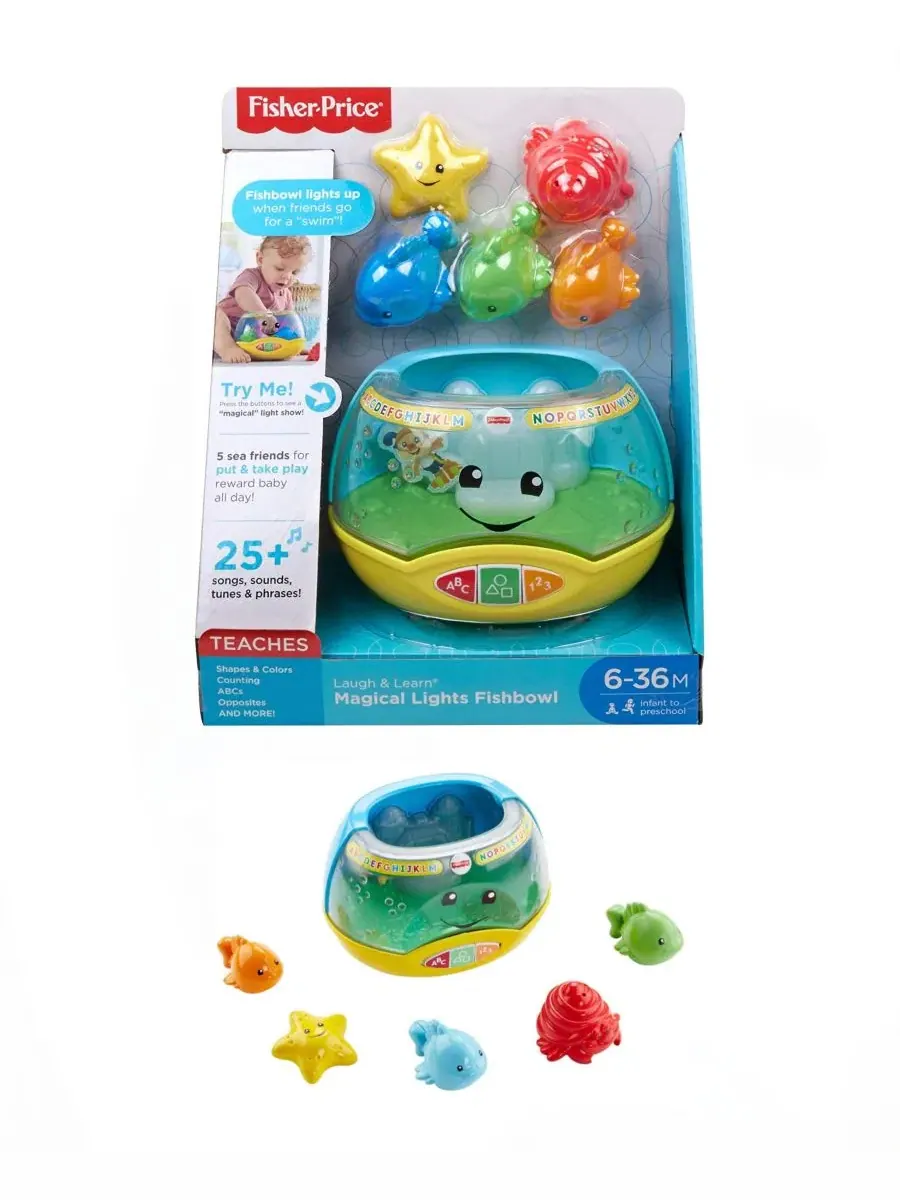 Интерактивная игрушка Fisher-Price Laugh and Learn Magical Lights Fishbowl — мульти