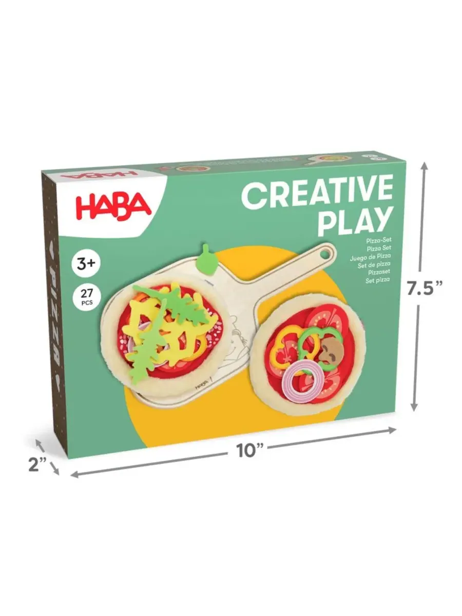 Игровой набор «Пицца» для детской игровой кухни с начинками Haba — изображение 7 из 8, красный