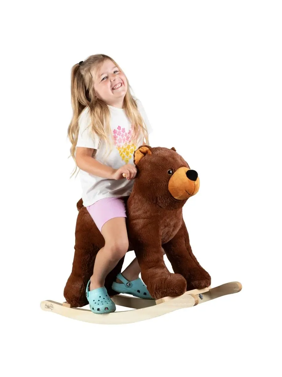 Плюшевый мишка-качалка Happy Trails Trademark Global — изображение 4 из 5, коричневый