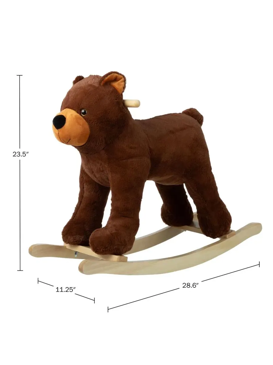 Плюшевый мишка-качалка Happy Trails Trademark Global — изображение 5 из 5, коричневый