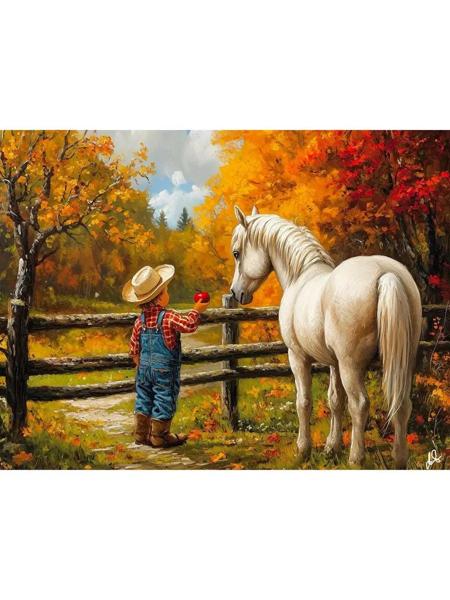 Пазл 500 элементов Offering a Treat, Horse SunsOut — изображение 4 из 5, нет цвета