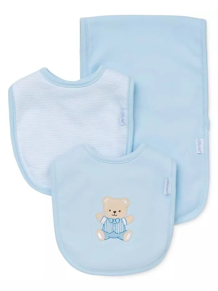 Нагрудники Cute Bear для маленьких мальчиков и ткань для отрыжки, набор из 3 шт Little Me