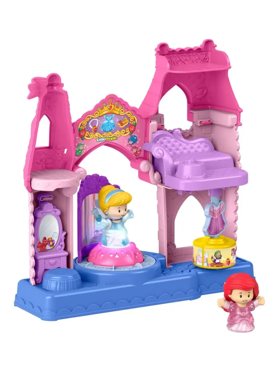 Игровой набор с подсветкой и музыкой Disney Princess Cinderella and Ariel Shimmer & Glow Dress Shop — мульти
