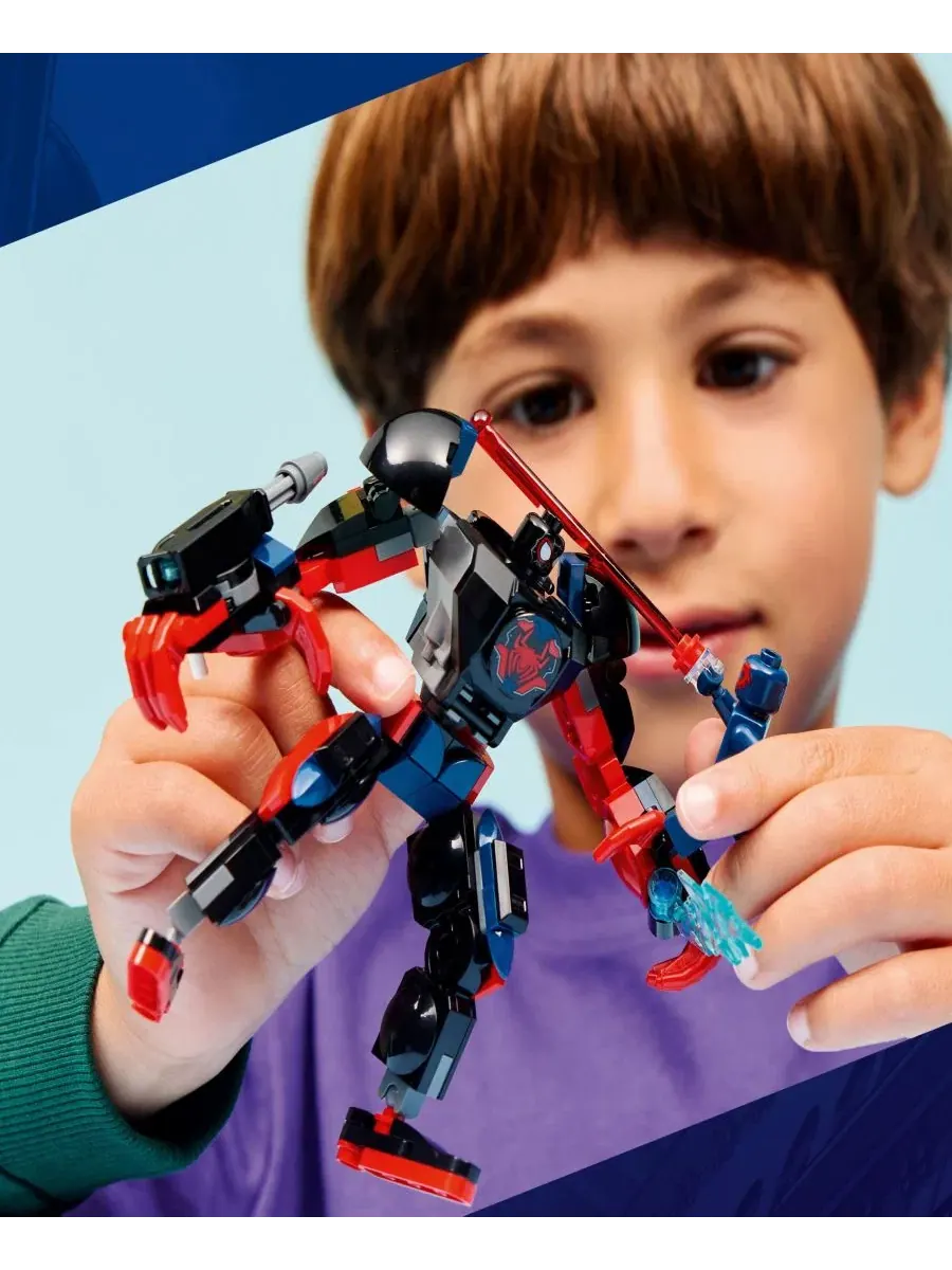 Конструктор Marvel Miles Morales Mech vs. Spider-Man 2099, 135 деталей Lego — изображение 4 из 6, нет цвета
