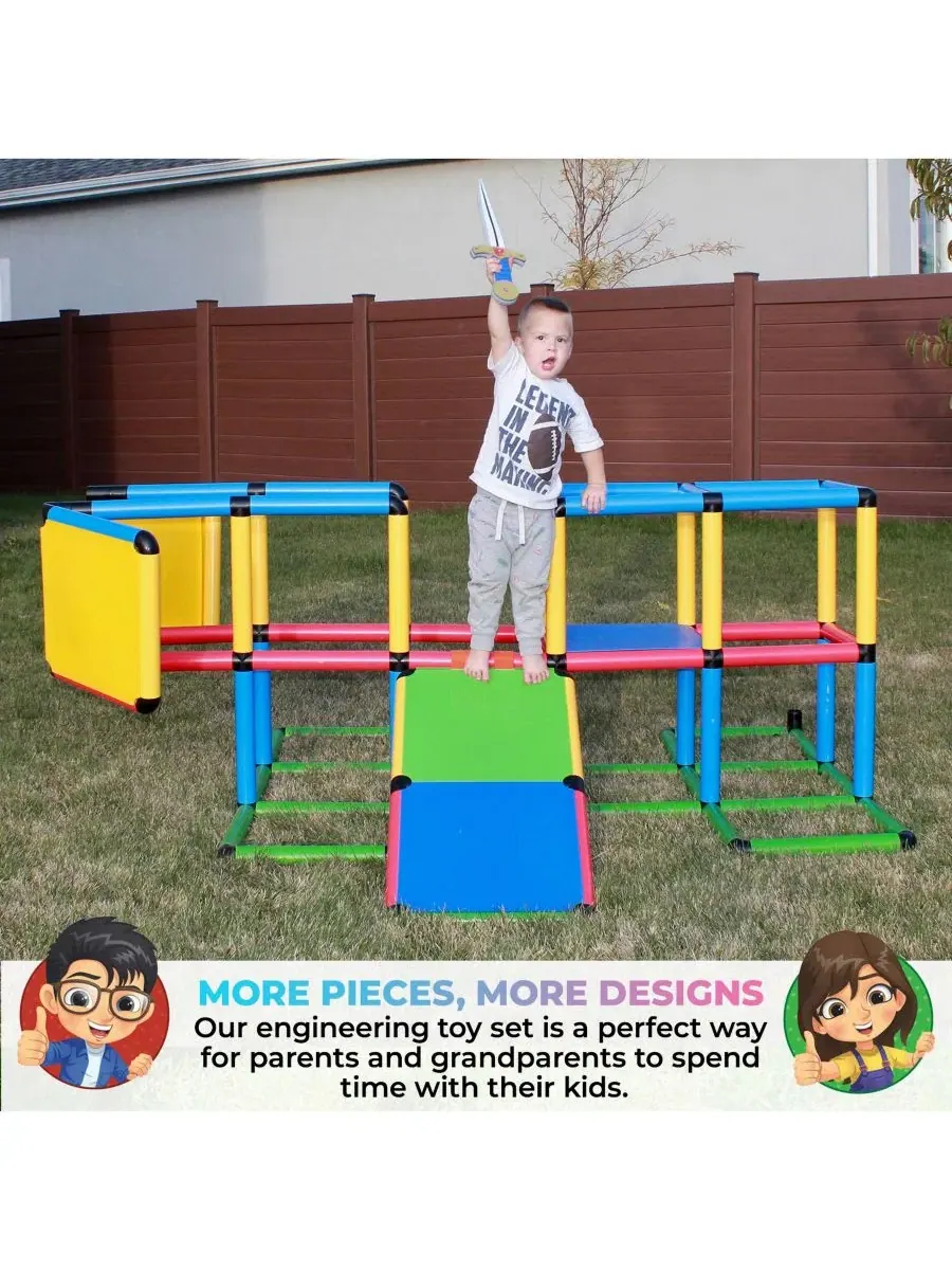 Конструктор Jumbo Construction Toy Set, 467 деталей Funphix — изображение 2 из 6, мульти