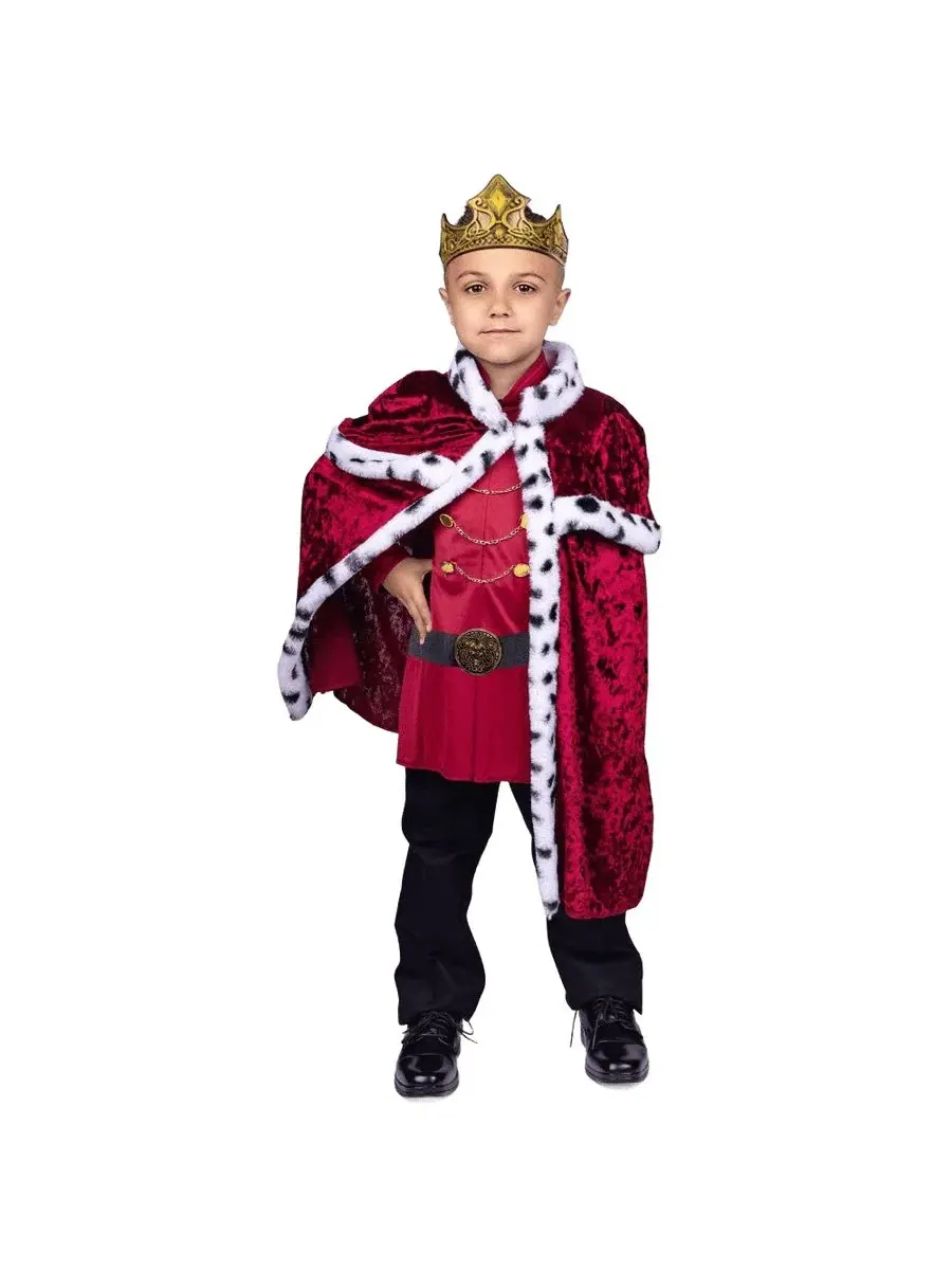 Костюм короля с накидкой и короной Regal King Costume Set Dress Up America