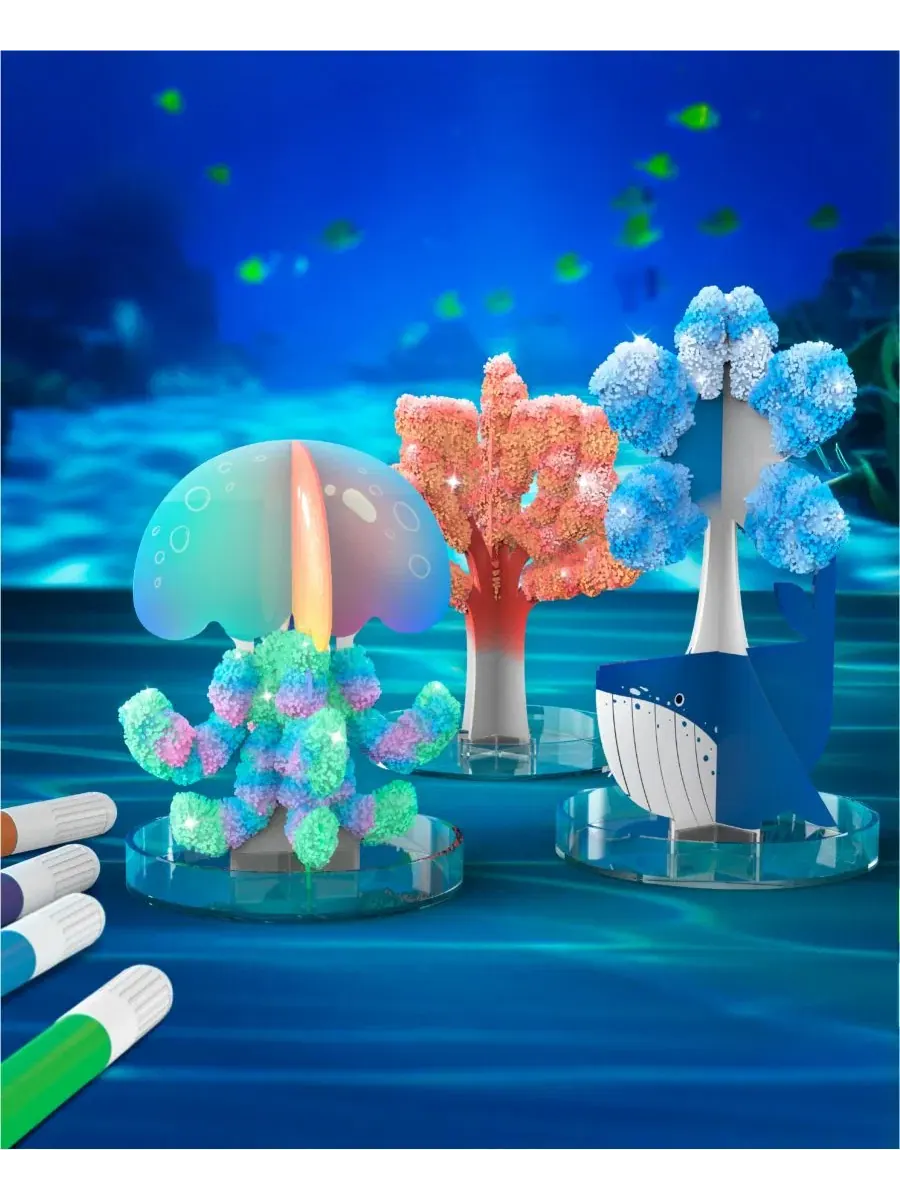 Набор для химических экспериментов Crystal Sea Creations, 13 предметов Discovery — изображение 5 из 5, мульти