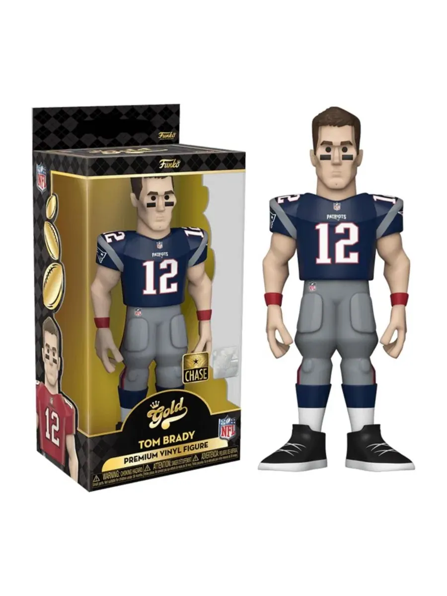 Виниловая фигурка Funko Gold 13 см с изображением Тома Брэди из команды New England Patriots (НФЛ)
